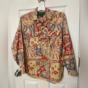 Ralph Lauren Country Women's Shirt Vintage Southwestern Button Up Size 4